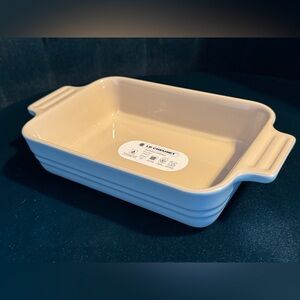 NEW Le Creuset Sky Blue 18cm Rectangular Stoneware Baking Dish